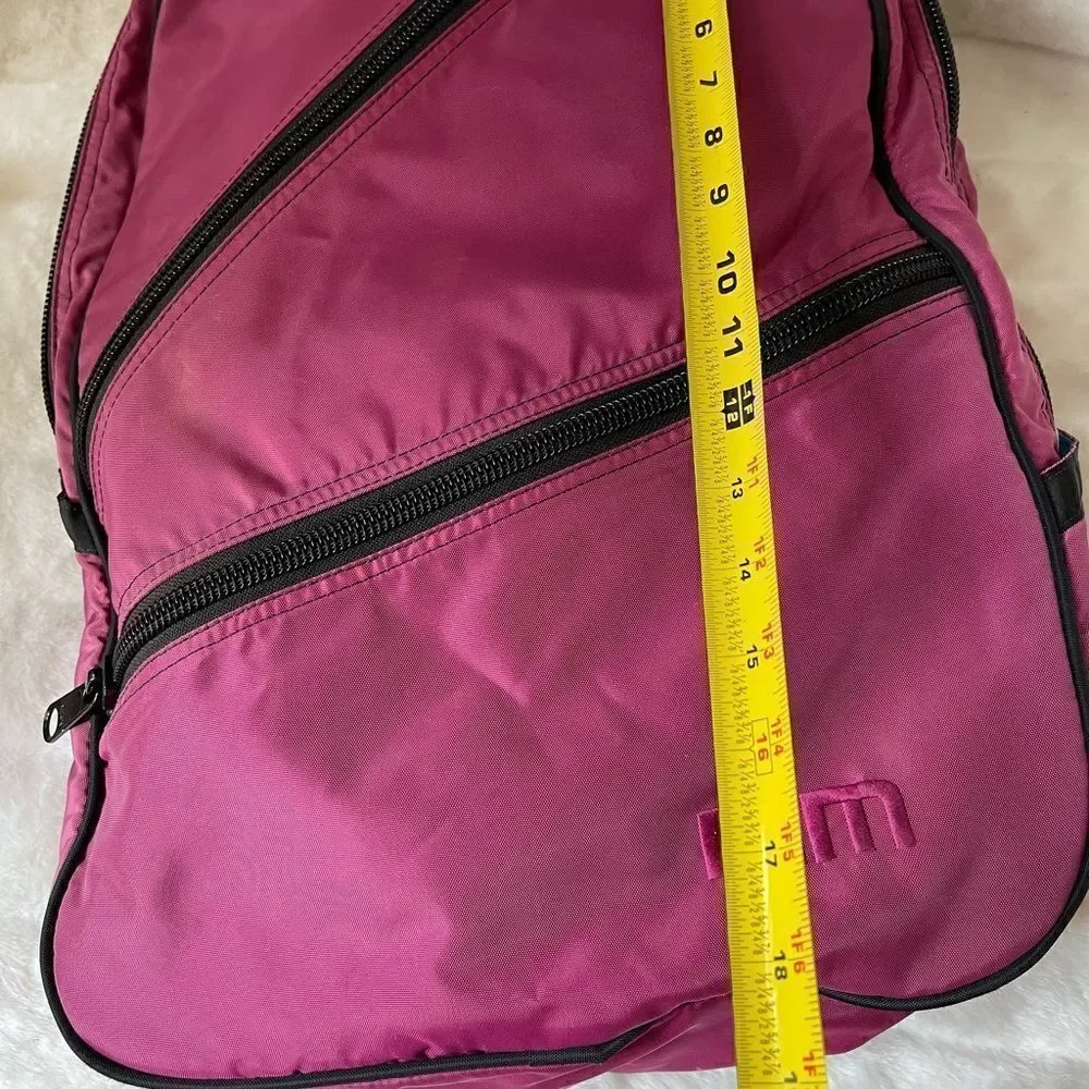 Maggie Matter extra large dark pink Nylon sling back shoulder bag ,bla…